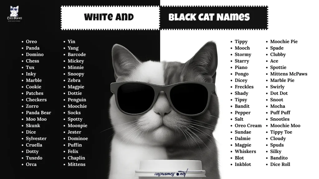 Black And White Cat Names