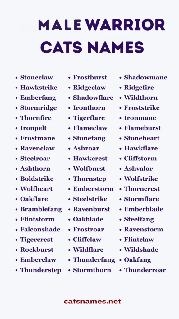 Male Warrior Cats Names